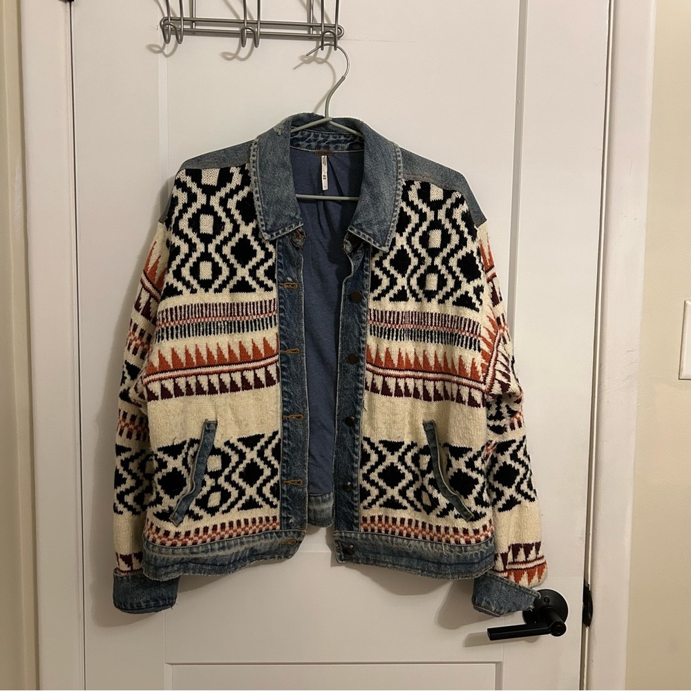 Free People Aztec style Jacket women size m